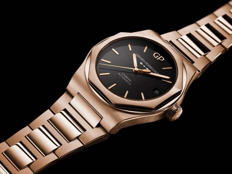 Girard Perregaux 芝柏GP Laureato Onyx 價錢介紹 Girard-Perregaux芝柏Laureato 42mm Pink Gold & Onyx|誘人的黑色縞瑪瑙表盤-復刻表