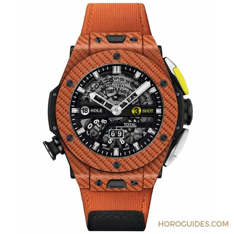 HUBLOT - 橘色、超輕量、可計桿數(shù)，Hublot Big Bang Unico高爾夫球表新色亮相