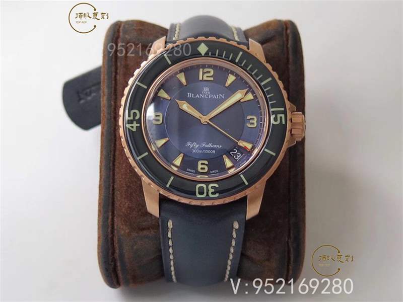 ZF廠(chǎng)寶珀五十噚5015B-3603C-63B玫瑰金藍(lán)盤(pán)復(fù)刻表做工怎么樣-復(fù)刻表