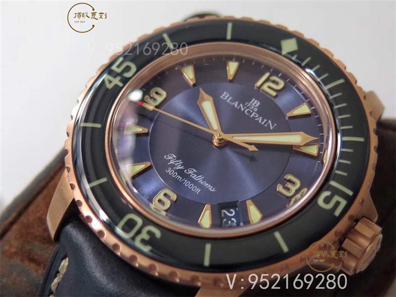 ZF廠(chǎng)寶珀五十噚5015B-3603C-63B玫瑰金藍(lán)盤(pán)復(fù)刻表做工怎么樣-復(fù)刻表