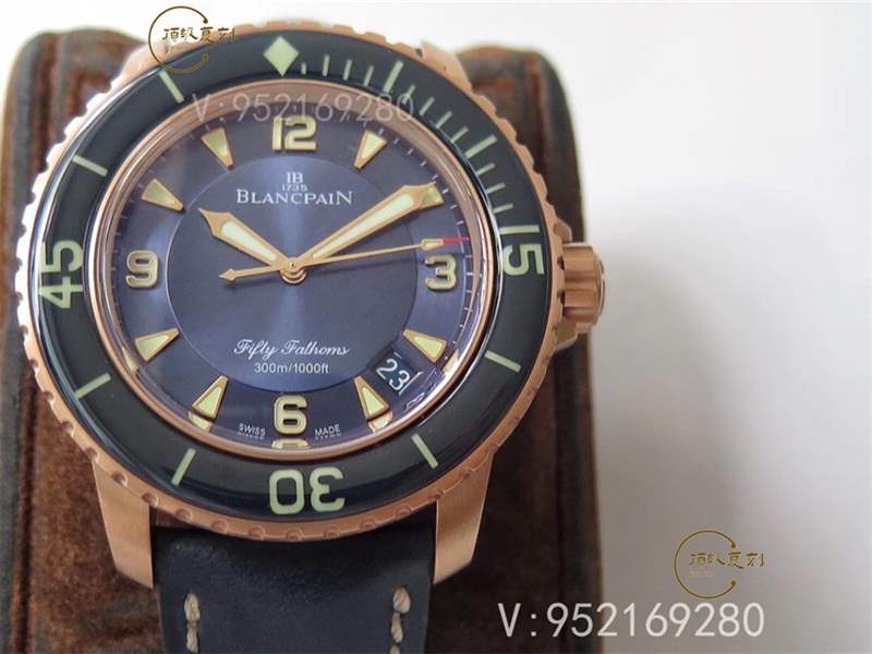ZF廠(chǎng)寶珀五十噚5015B-3603C-63B玫瑰金藍(lán)盤(pán)復(fù)刻表做工怎么樣-復(fù)刻表
