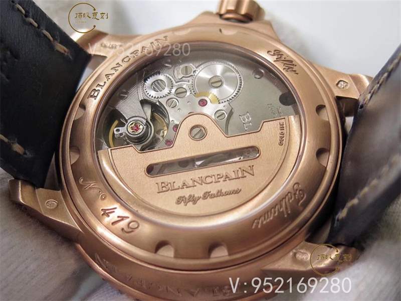 ZF廠(chǎng)寶珀五十噚5015B-3603C-63B玫瑰金藍(lán)盤(pán)復(fù)刻表做工怎么樣-復(fù)刻表