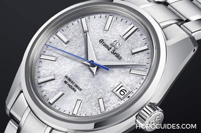 GRAND SEIKO - 淡藍(lán)面盤(pán)呈現(xiàn)巖手山「融雪」美景，Grand Seiko 44GS首款白鋼材質(zhì)