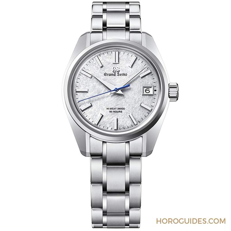 GRAND SEIKO - 淡藍(lán)面盤(pán)呈現(xiàn)巖手山「融雪」美景，Grand Seiko 44GS首款白鋼材質(zhì)
