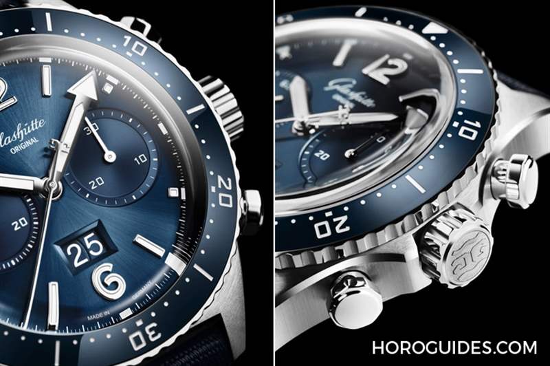 GLASHüTTE ORIGINAL - 藍(lán)面、藍(lán)陶瓷圈打頭陣！ Glashütte Original SeaQ系列首次搭載計(jì)時(shí)功能