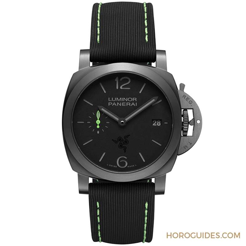 OFFICINE PANERAI - 電競美學(xué)加身，雷蛇螢光綠在發(fā)光｜Panerai Luminor Quaranta Razer特別版