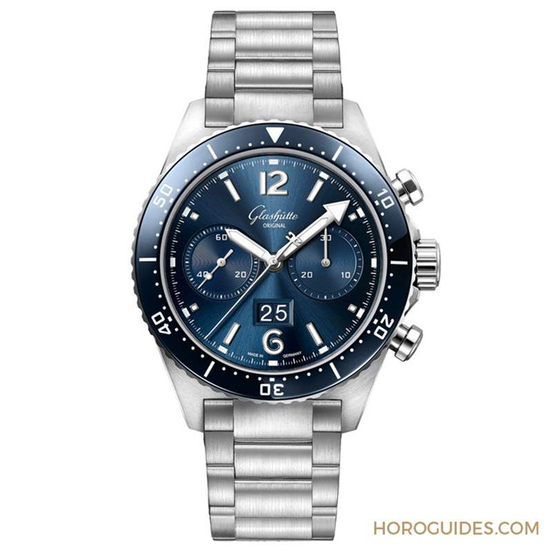 GLASHüTTE ORIGINAL - 藍(lán)面、藍(lán)陶瓷圈打頭陣！ Glashütte Original SeaQ系列首次搭載計(jì)時(shí)功能