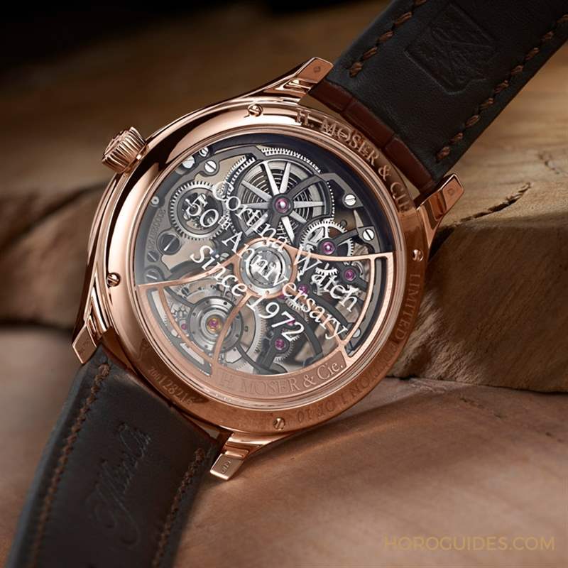 賀高登鐘表50周年！ H. Moser & Cie.勇創(chuàng)者圓柱陀飛輪鏤空紀(jì)念腕表限量發(fā)行