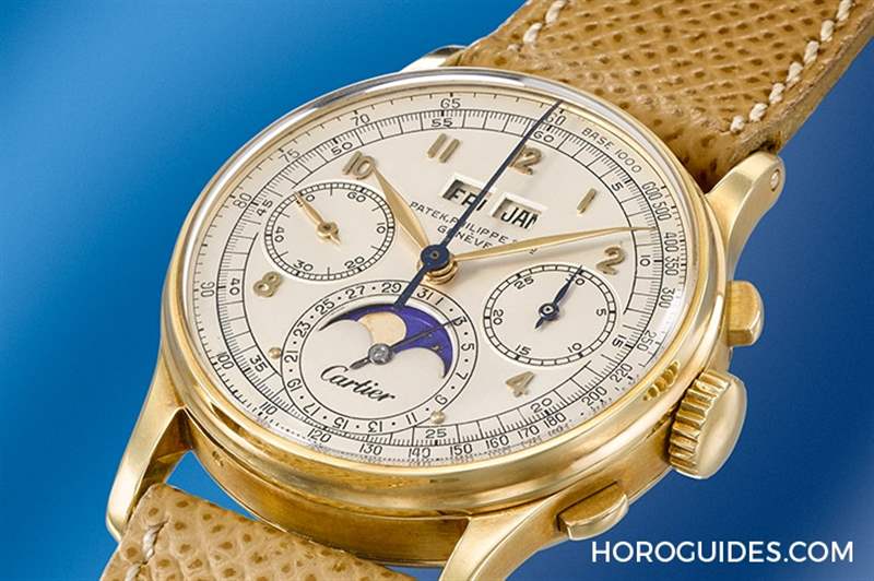 PATEK PHILIPPE - 佳士得即將拍賣：百達(dá)翡麗Ref.1518萬年歷計(jì)時(shí)碼表，唯一已知配有Cartier雙簽面盤
