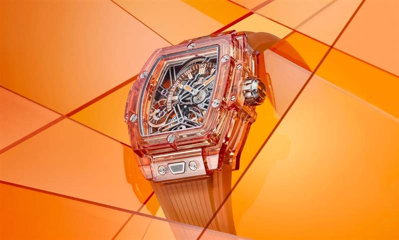 高透光冰橙色！ Hublot Spirit of Big Bang冰橙藍寶石陀飛輪五日鏈腕表