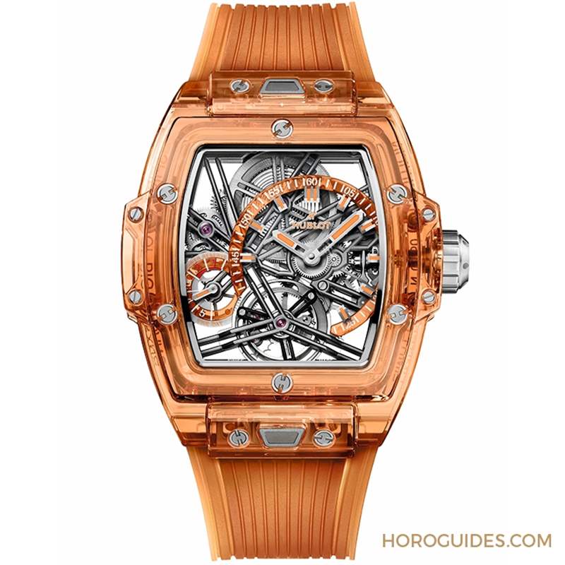 HUBLOT - 高透光冰橙色！ Hublot Spirit of Big Bang冰橙藍寶石陀飛輪五日鏈腕表
