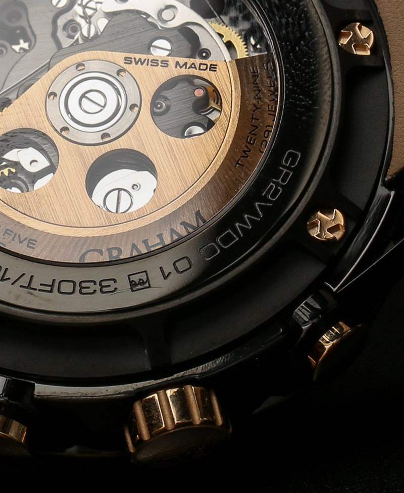 Graham Silverstone RS鏤空黑色和金色手表動(dòng)手實(shí)踐-復(fù)刻表