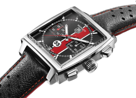 PCA-TAG side view 2 泰格豪雅(Tag Heuer)和美國保時(shí)捷俱樂部聯(lián)手推出限量版摩納哥腕表-復(fù)刻表