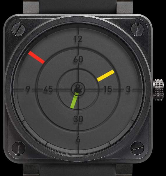 bell-ross-br-01-radar-closeup 柏萊士BR01-92雷達(dá)設(shè)計(jì)表盤限量版腕表-復(fù)刻表