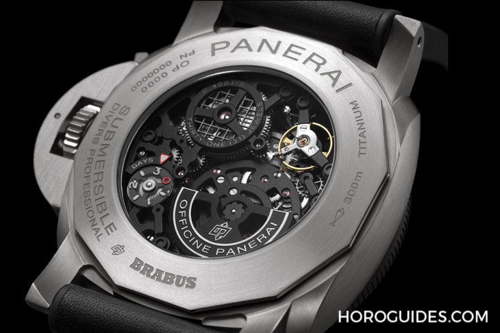 OFFICINE PANERAI - DMLS金屬鐳射燒結(jié)表殼加持！ Panerai x Brabus聯(lián)名表第四代現(xiàn)身：Submersible S eTitanio PAM01403