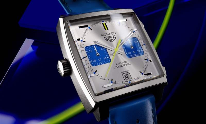 TAG HEUER - 法國賽車藍(lán)來了，TAG Heuer Monaco計時碼表限量新色亮相