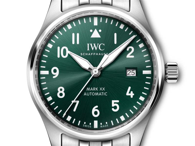 萬國推出4枚Pilot’s Watch Mark XX馬克二十腕表:綠色表盤、精鋼表鏈 萬國推出4枚Pilot’s Watch Mark XX馬克二十腕表:綠色表盤、精鋼表鏈-復(fù)刻表