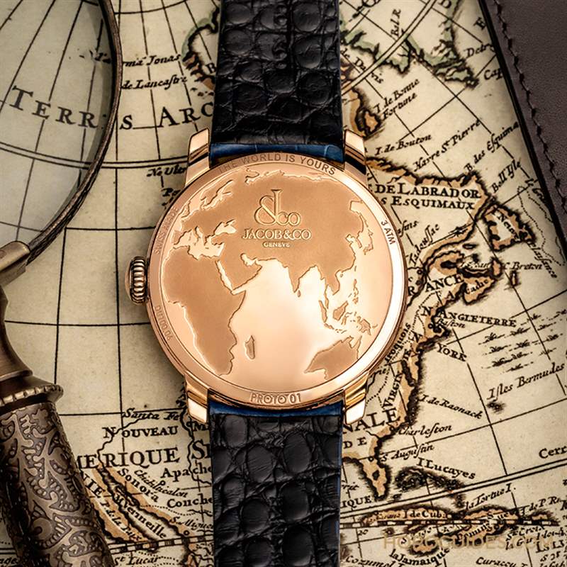 JACOB & CO. - 用最美的克萊因藍(lán)，圓一個志向高遠(yuǎn)的夢：Jacobs & Co. The World is Yours兩地時間腕表