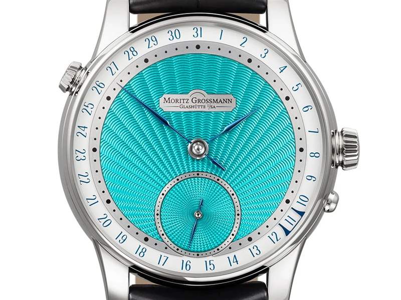 Moritz Grossmann推出Date Turquoise小三針日歷腕表:綠松石色璣鏤紋表盤 Moritz Grossmann推出Date Turquoise小三針日歷腕表:綠松石色璣鏤紋表盤-復(fù)刻表