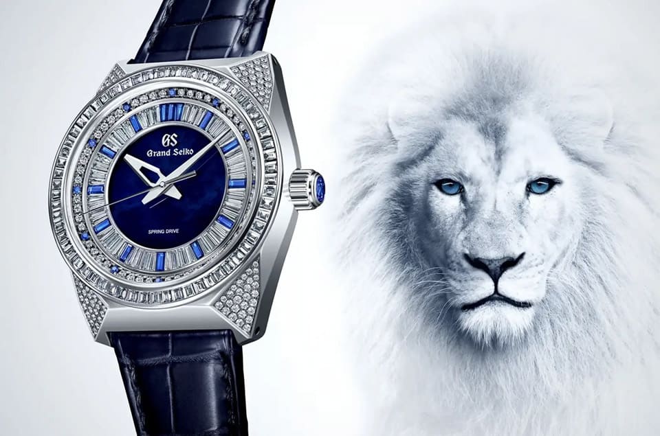 GRAND SEIKO Spring Drive結(jié)合高級(jí)珠寶工藝詮釋「白獅」般的王者氣勢(shì)-復(fù)刻表
