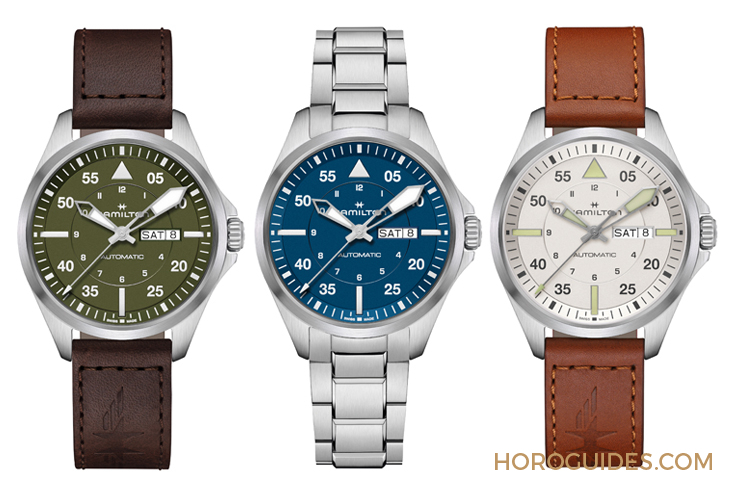 HAMILTON - 設(shè)計(jì)微調(diào)、新增尺寸，HAMILTON Khaki Aviation Pilot系列七款新作再現(xiàn)軍風(fēng)