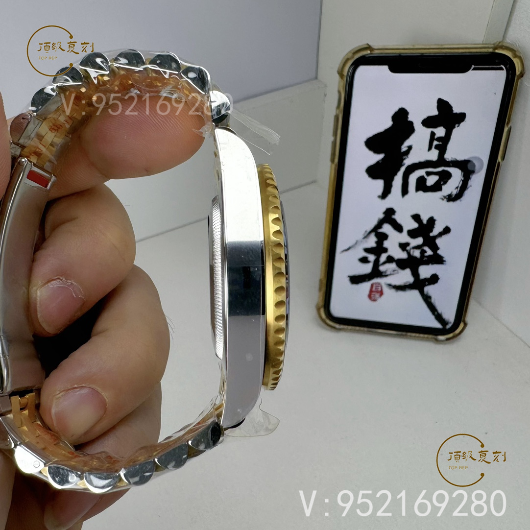 ARF廠(chǎng)新品勞力士配重版格林尼治間金皮蛋圈126713重量多少-復(fù)刻表