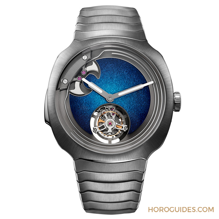 H. MOSER & CIE - 大明火琺瑯煙燻面加身，亨利慕時(shí)三問疾速者三問報(bào)時(shí)陀飛輪藍(lán)色琺瑯概念腕表奪目登場