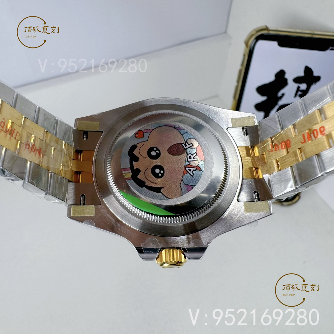 ARF廠(chǎng)新品勞力士配重版格林尼治間金皮蛋圈126713重量多少-復(fù)刻表