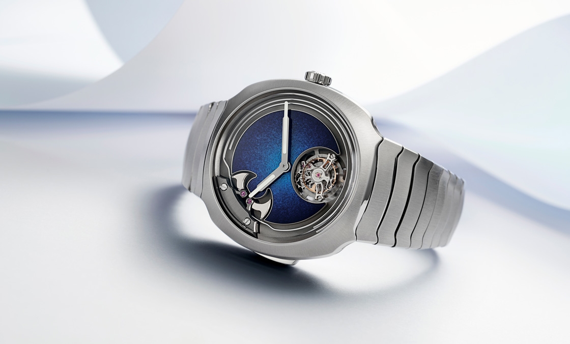 H. MOSER & CIE - 大明火琺瑯煙燻面加身，亨利慕時(shí)三問疾速者三問報(bào)時(shí)陀飛輪藍(lán)色琺瑯概念腕表奪目登場