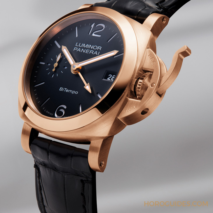 PANERAI - 以Goldtech貴金屬材質(zhì)入作！ PANERAI Luminor Quaranta BiTempo腕表再添一延伸新作PAM01641