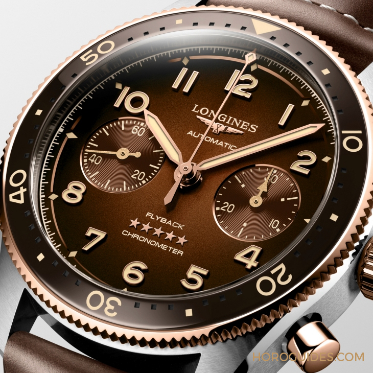LONGINES - SPIRIT - L3.802.1.53.6 - LONGINES Spirit再掀熱潮！ Spirit Zulu Time鈦金屬腕表與計(jì)時(shí)秒表間金新色登場(chǎng)