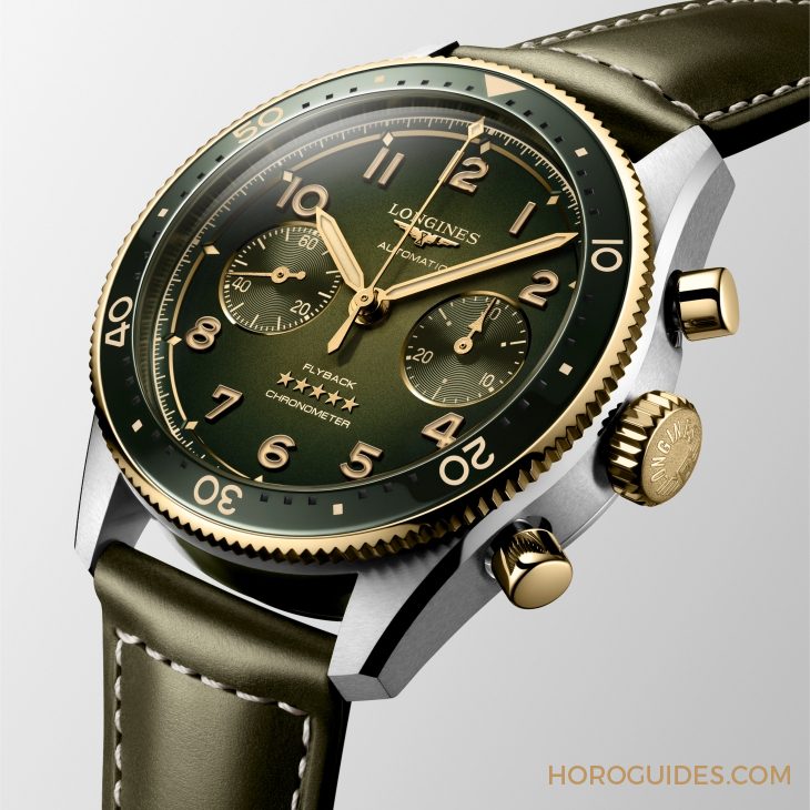 LONGINES - SPIRIT - L3.802.1.53.6 - LONGINES Spirit再掀熱潮！ Spirit Zulu Time鈦金屬腕表與計(jì)時(shí)秒表間金新色登場(chǎng)